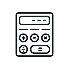 Calculator stationary icon with a clean and digital aesthetic, perfect for enhancing technology, work, or analytical-themed projects