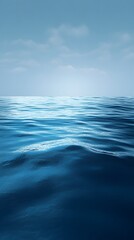 Obraz premium Soft ocean blue gradient background with smooth transition