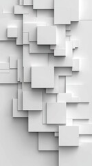 Abstract Geometric Pattern with Overlapping 3D Squares, Ideal for Modern Design Backgrounds