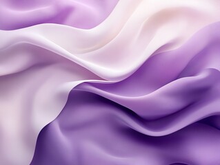 Obraz premium Serene Lavender and Cream Silk Drapery: A Soft, Elegant Abstract