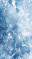 Obraz premium Clean icy blue color background with smooth transition