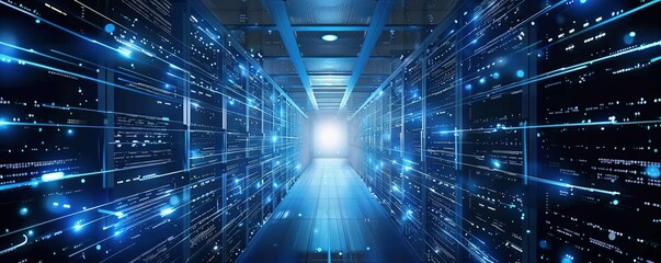 concept of big data or digital transformation hi tech, mechanical technology