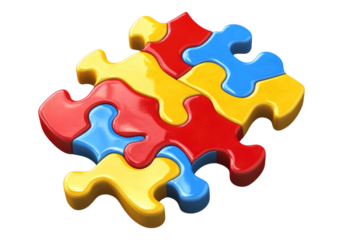 Color puzzle for autism patient.