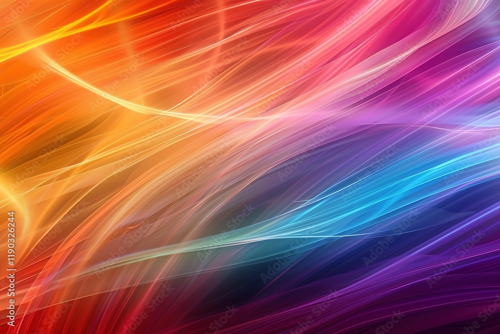 Aufkleber modern conceptual color light lines background in elegant