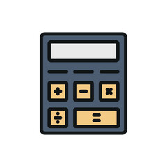 Calculator stationary icon with a clean and digital aesthetic, perfect for enhancing technology, work, or analytical-themed projects