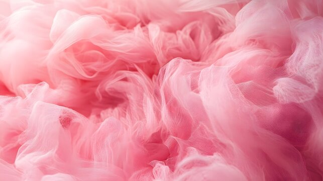 pink tulle fabric with layers and texture