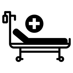 Fototapeta premium Hospital Bed Icon Element For Design