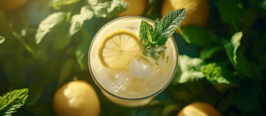 Refreshing Homemade Lemonade with Mint