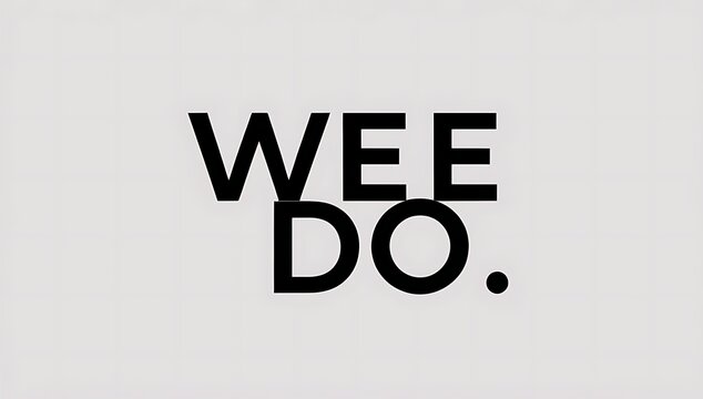 Wee Do Bold Black Text on White Background