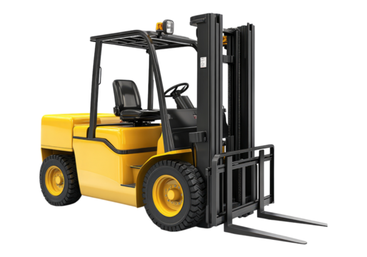 Mechanical fork lift.