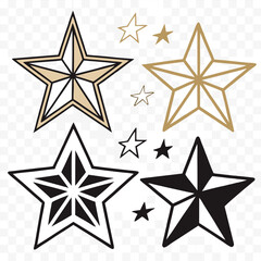 Obraz premium a stylish collection of star vector icons eps