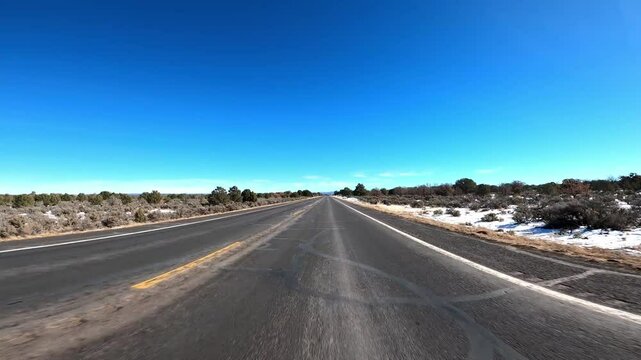 Arizona Driving 0371 Snow Page Kayenta