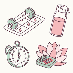 set of icons for sewing