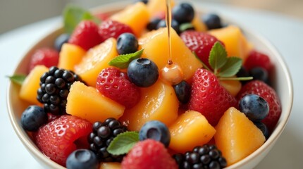 Obraz premium bowl of fresh fruit salad