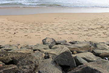 Sand ripples on the beach