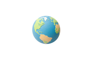 Fototapeta premium A colorful globe depicting Earth with detailed continents and oceans.