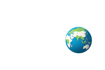 Fototapeta premium A vibrant globe showcases continents, oceans, and a diverse array of colors representing land and water.