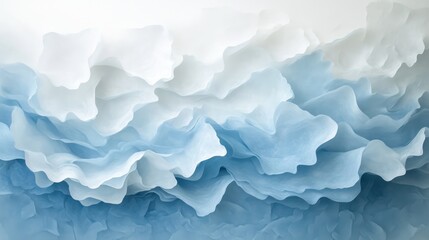 Obraz premium Dreamy Soft Cloud Textures in White and Pastel Blue Gradients. Abstract Art background