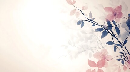 Delicate Floral Branch with Soft Pink Blossoms