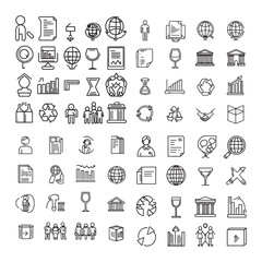 Business and icons set collection