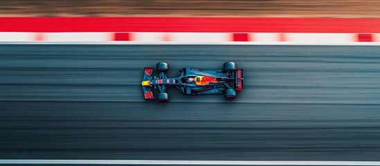 Top View Racing Formula 1 Car Speed Blur