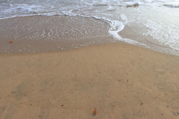 waves on the sand