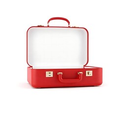 Open Red Suitcase: A Minimalist Still Life