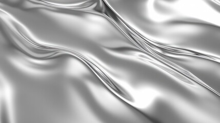 Shiny Polished Silver Metallic Surface with Fine Brushed Texture. Metallic background texture