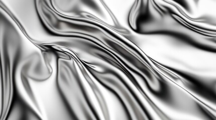 Sleek Polished Silver Metallic Surface. Metallic background texture