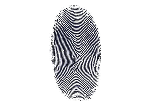 Silhouette of finger print.