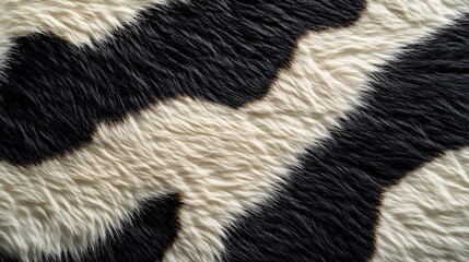 Black and White Fur Texture: A Close-Up Look at Nature's Abstract Art