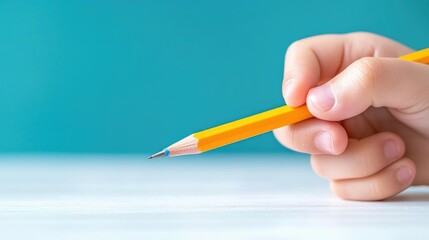 Community support volunteer connection concept. A child s hand holding a pencil, guided by a volunteer tutor during a homework session