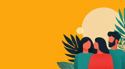 Community support charity participation concept. Crowdfunding event, virtual participation, flat design illustration