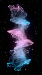 Stunning cosmic cloud in vibrant colors creates an ethereal visual in the depths of space
