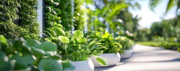 Digital transformation technology modernization concept. A modernized farm featuring vertical gardens and AI-driven irrigation systems