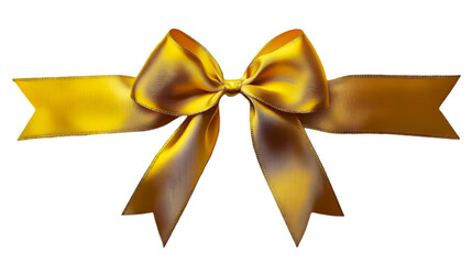 Fototapeta premium golden bow isolated on white background