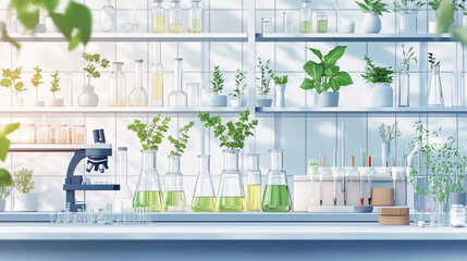 Indoor herb garden with sunlight in modern kitchen