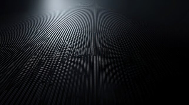 Abstract dark textured background with parallel lines converging to a light source.
