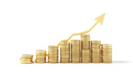 Rising graph showing the growth of finances.