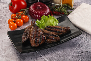 Grilled diet beef liver steak