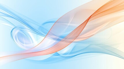 Dynamic flow abstract blue and orange waves in motion