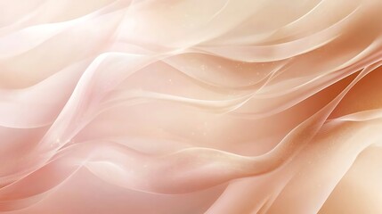 Abstract Peach and White Wave Design