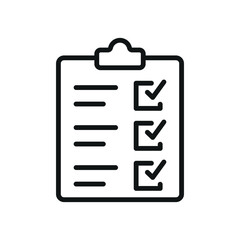 Clipboard stationary icon featuring a sleek and practical style, ideal for adding structure to productivity, paperwork, or task management-themed projects