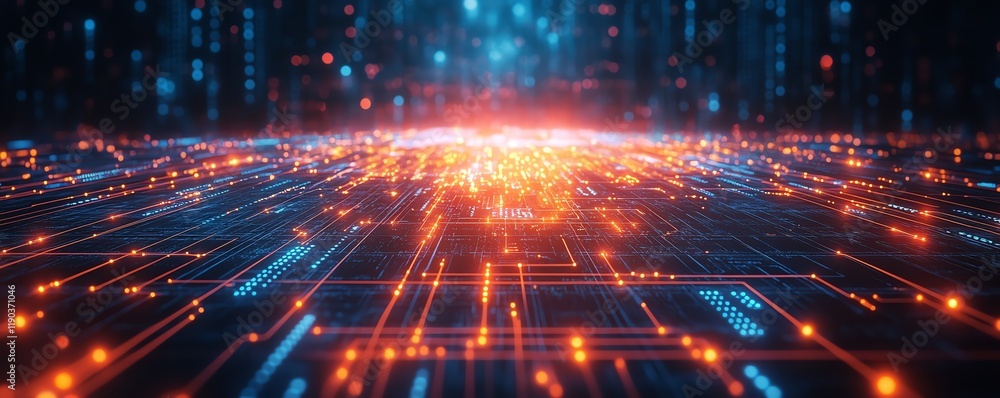 Aufkleber a hightech world map with business trading pathways, digital data flowing through glowing network co