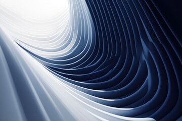 Naklejka premium Abstract swirling blue and white 3D wave pattern.