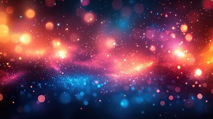 Fototapeta premium Abstract bokeh lights create a futuristic wallpaper, blending art, technology, and visual effects