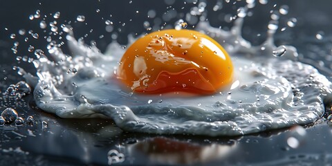 Fried egg isolated free photo HD background
