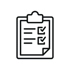 Clipboard stationary icon featuring a sleek and practical style, ideal for adding structure to productivity, paperwork, or task management-themed projects