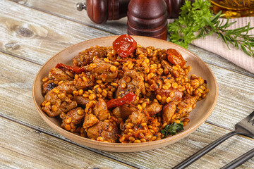 Rasted chicken meat with ptitim