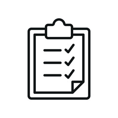 Clipboard stationary icon featuring a sleek and practical style, ideal for adding structure to productivity, paperwork, or task management-themed projects